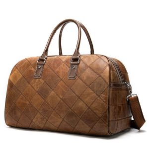 Sac cuir voyage espresso mat
