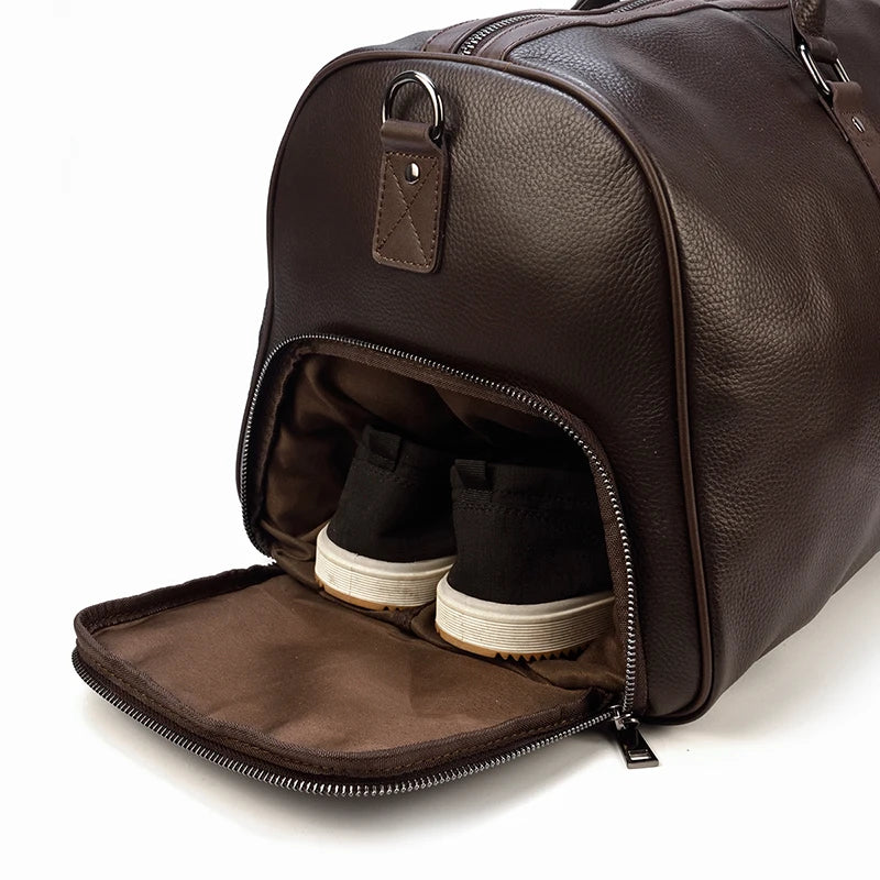 Sac cuir voyage moka souverain – Image 5