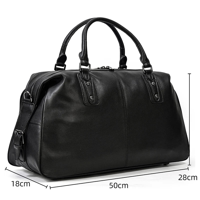 Sac cuir voyage havane racé – Image 7