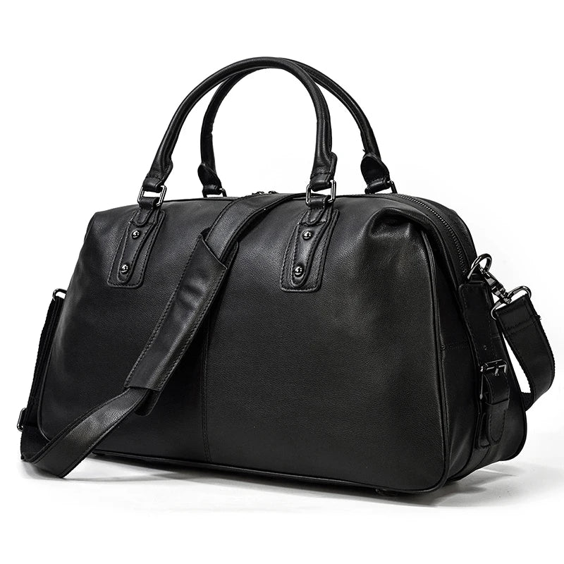 Sac cuir voyage havane racé – Image 9