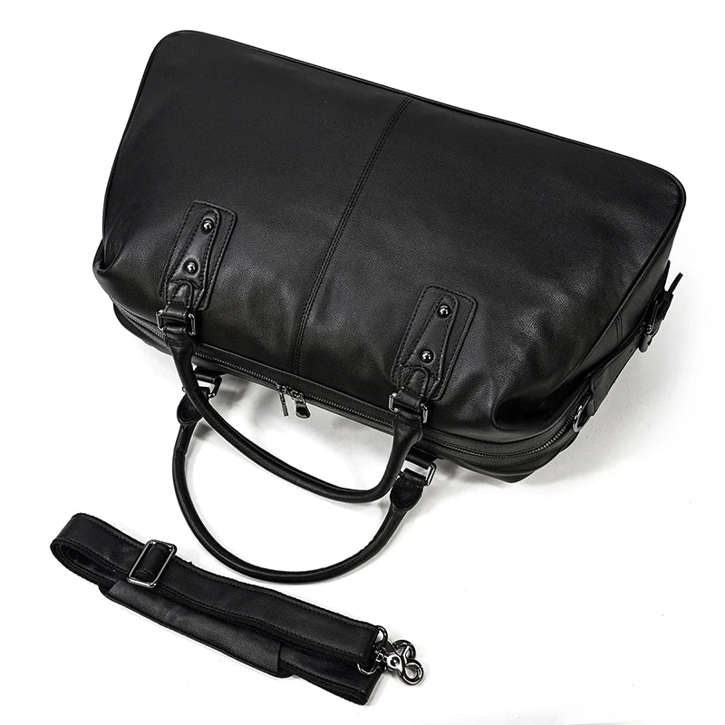 Sac cuir voyage havane racé – Image 12