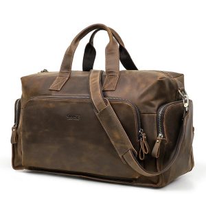 Sac cuir voyage cognac vieilli noble