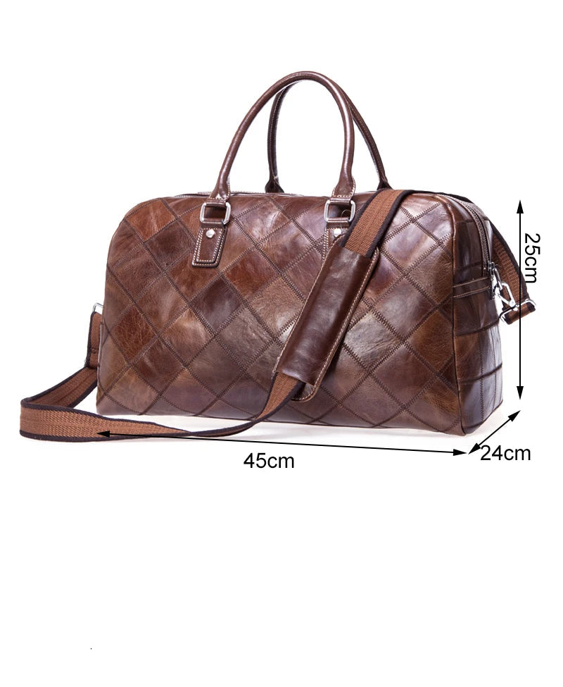 Sac cuir voyage espresso mat – Image 7