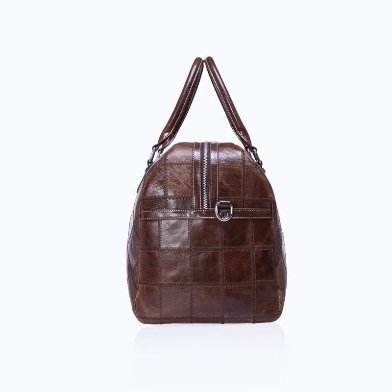 Sac cuir voyage espresso mat – Image 4