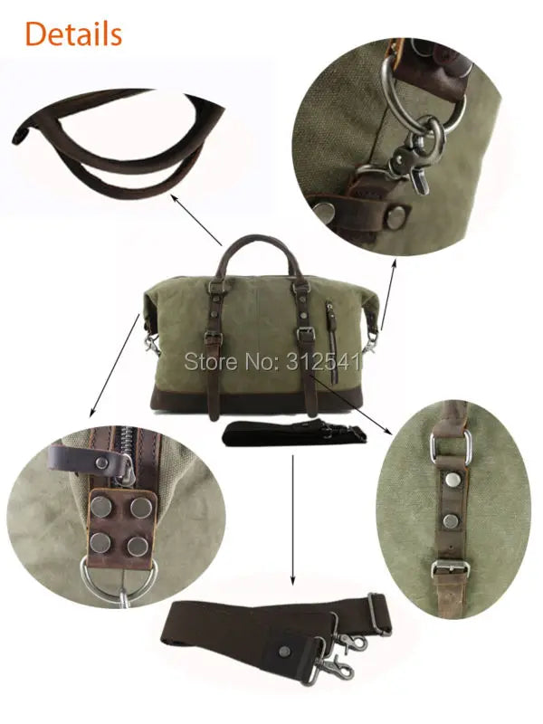Sac cuir voyage vintage magnétique – Image 21
