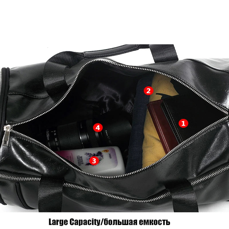 Sac cuir voyage noir d’exception – Image 6