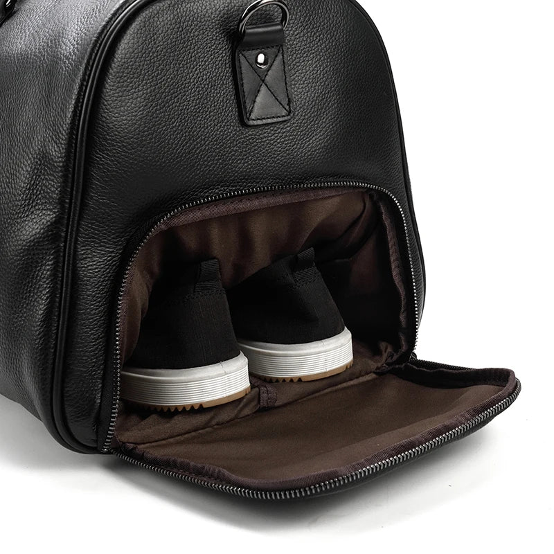 Sac cuir voyage moka souverain – Image 11