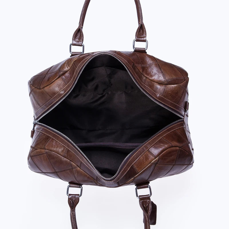 Sac cuir voyage espresso mat – Image 6