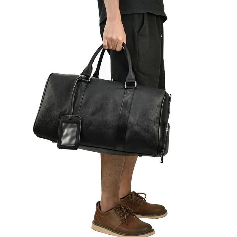 Sac cuir voyage moka souverain – Image 2
