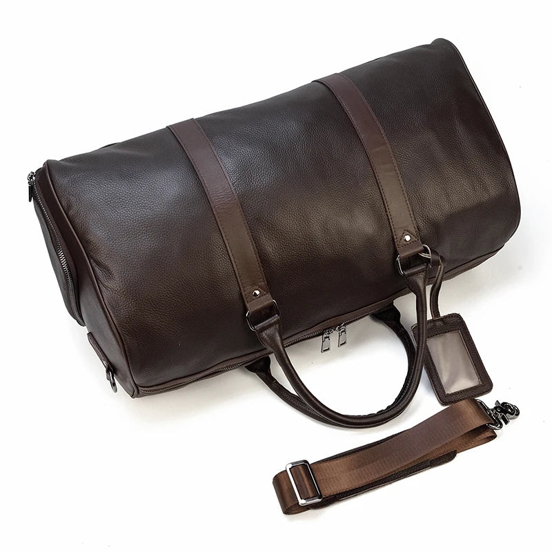 Sac cuir voyage moka souverain – Image 3