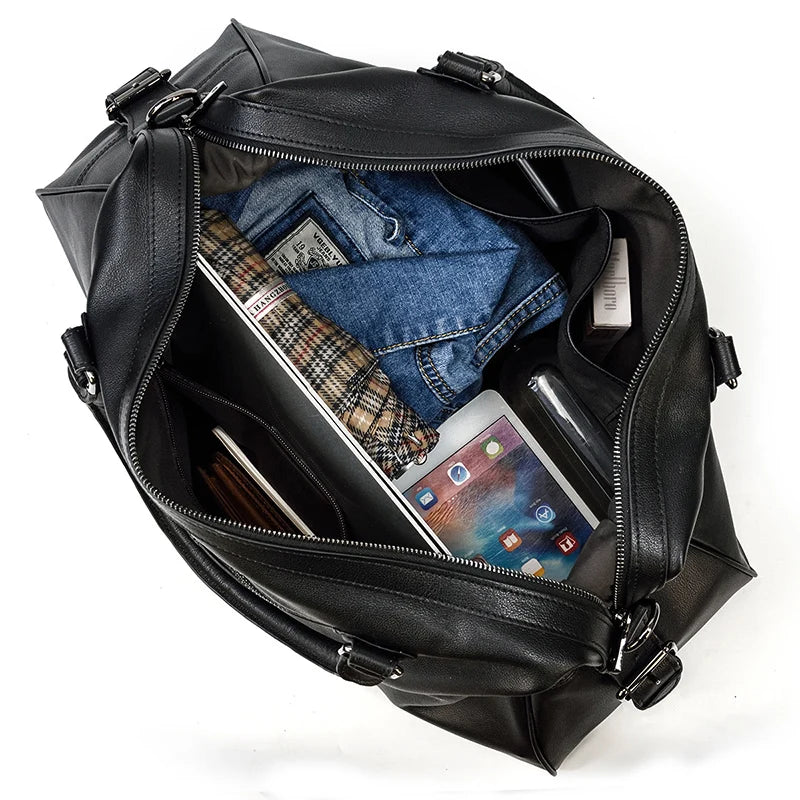 Sac cuir voyage havane racé – Image 17