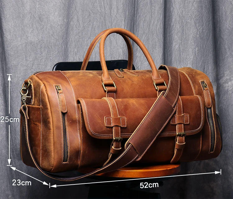 Sac de voyage homme cuir élégant minimal – Image 2