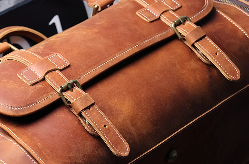 Sac de voyage homme cuir élégant minimal – Image 19