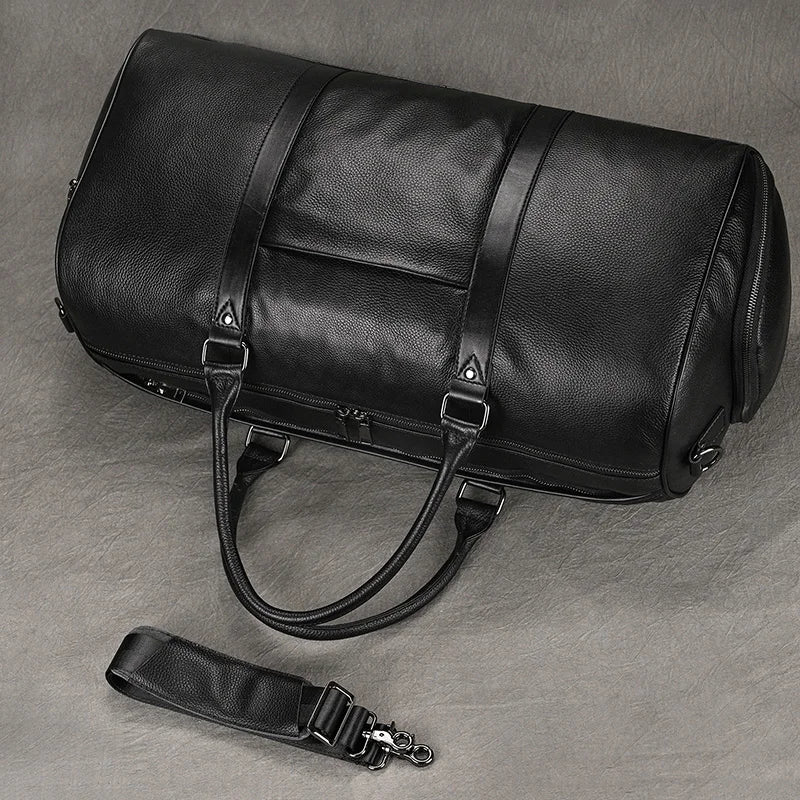 Sac cuir voyage havane racé – Image 4