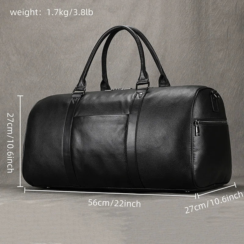 Sac cuir voyage havane racé – Image 33