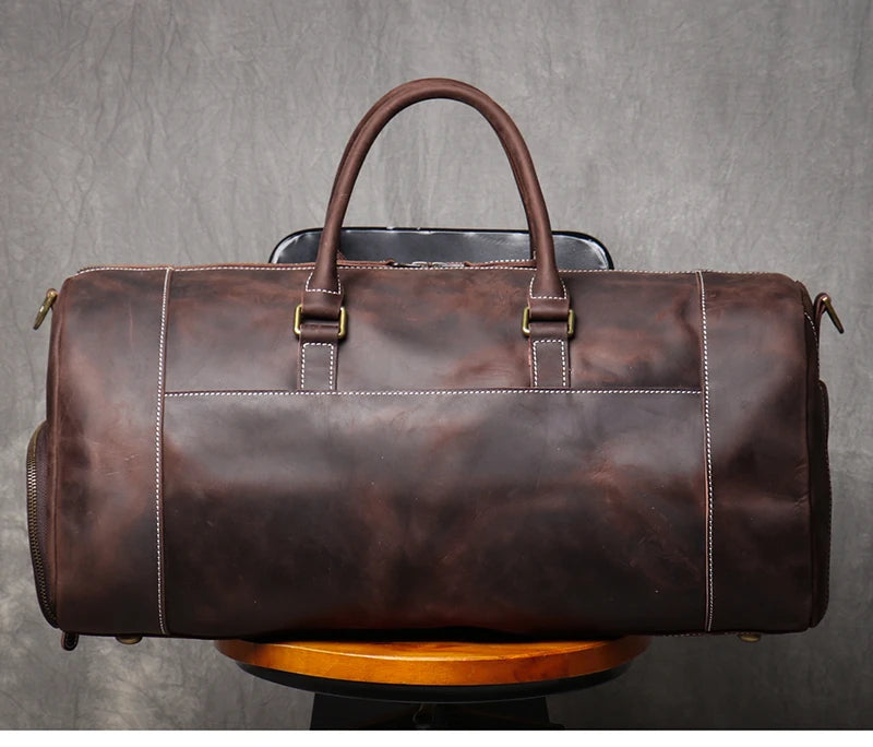 Sac de voyage homme cuir élégant minimal – Image 11