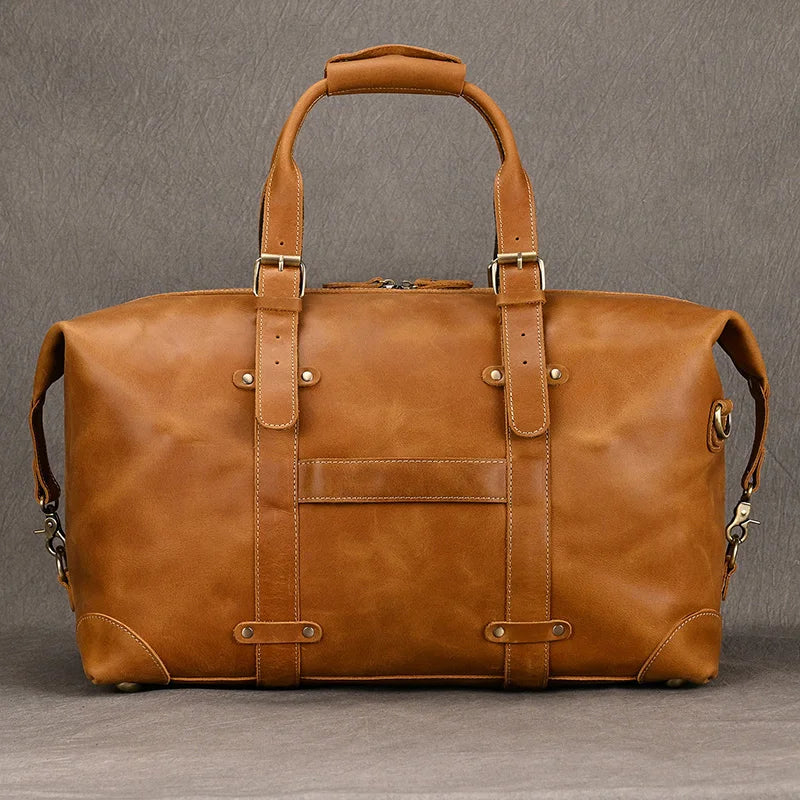 Sac cuir voyage ébène texturé – Image 4