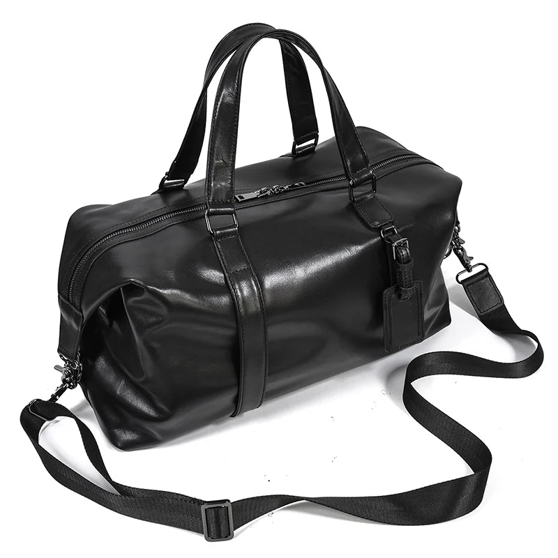 Sac cuir voyage havane racé – Image 25