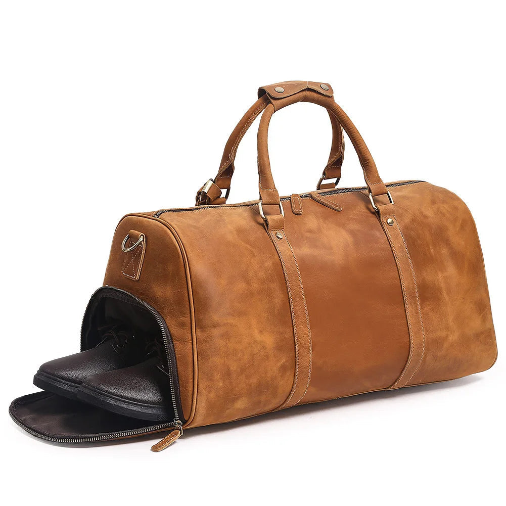 Sac de voyage cuir vintage intemporel – Image 7