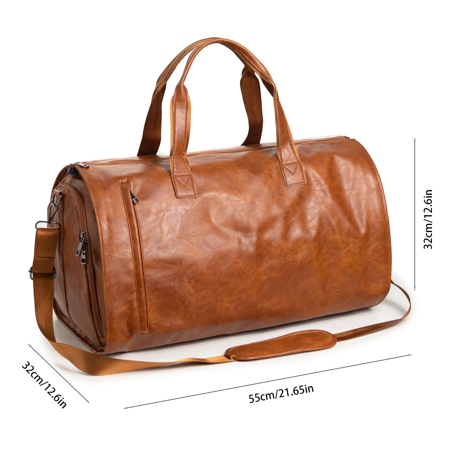 Sac cuir voyage pleine fleur raffiné – Image 6