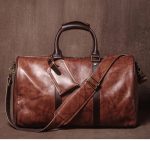Sac de voyage bandoulière cognac brûlé