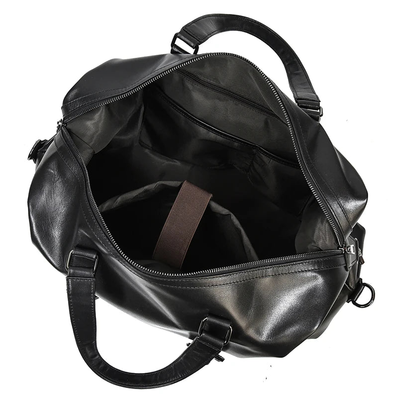 Sac cuir voyage havane racé – Image 26