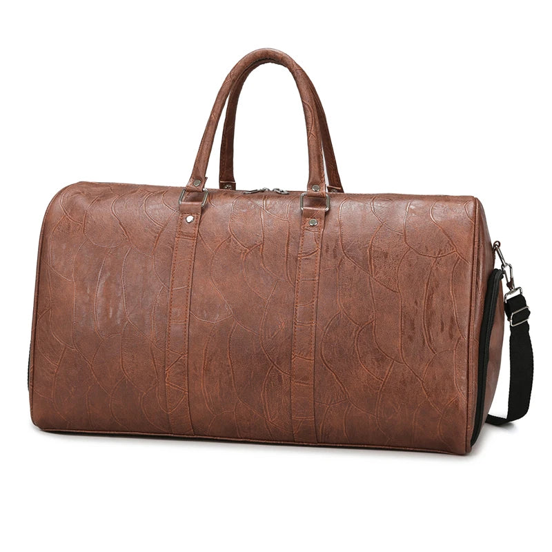 Sac cuir voyage minimaliste profond – Image 7