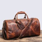 Sac de voyage bandoulière acajou précieux