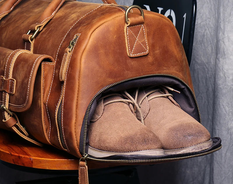 Sac de voyage homme cuir élégant minimal – Image 5