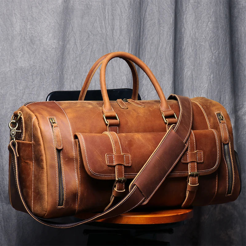 Sac de voyage homme cuir élégant minimal – Image 12
