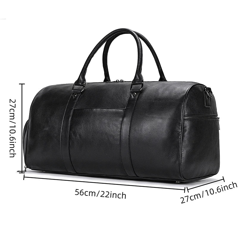 Sac cuir voyage moka souverain – Image 15