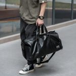 Sac cuir voyage cognac patiné