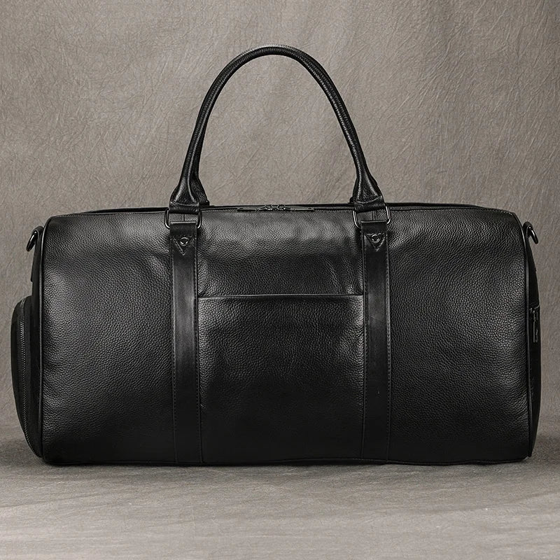 Sac cuir voyage havane racé – Image 3