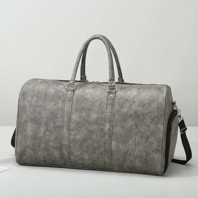 Sac cuir voyage minimaliste profond – Image 6