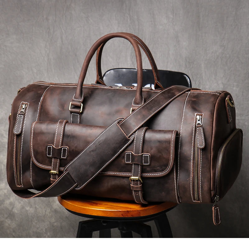 Sac de voyage homme cuir élégant minimal – Image 10