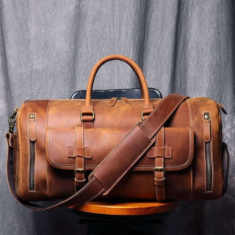Sac de voyage homme cuir élégant minimal – Image 13