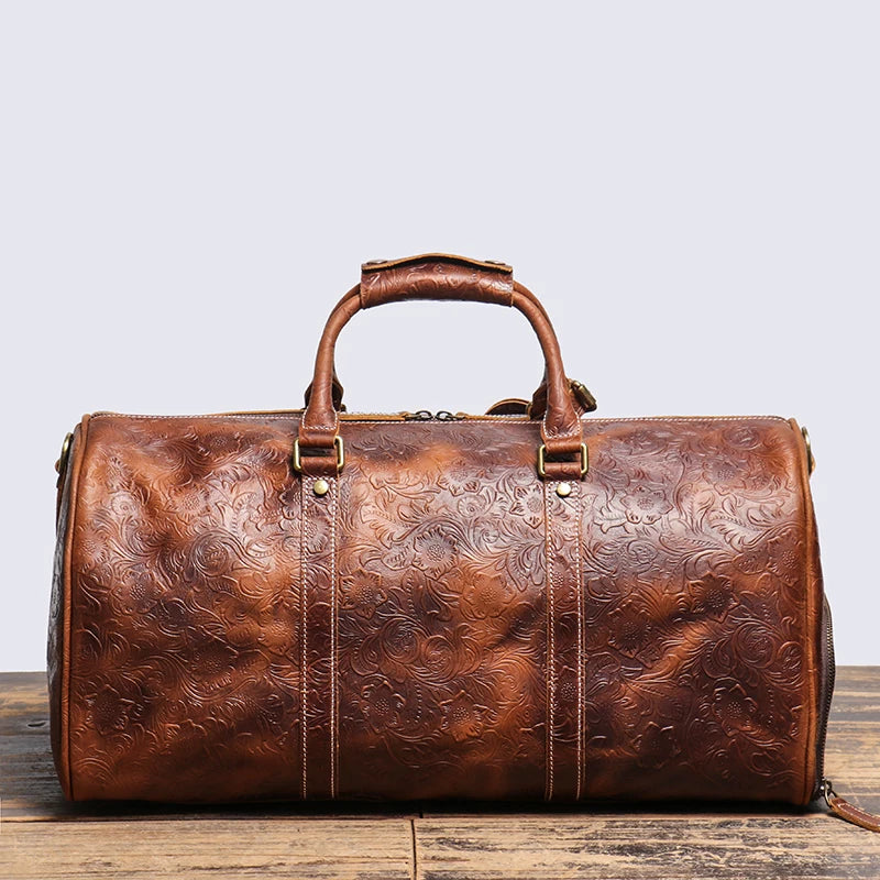 Sac de voyage bandoulière acajou précieux – Image 4