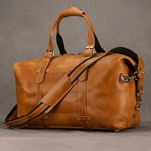 Sac cuir voyage ébène texturé