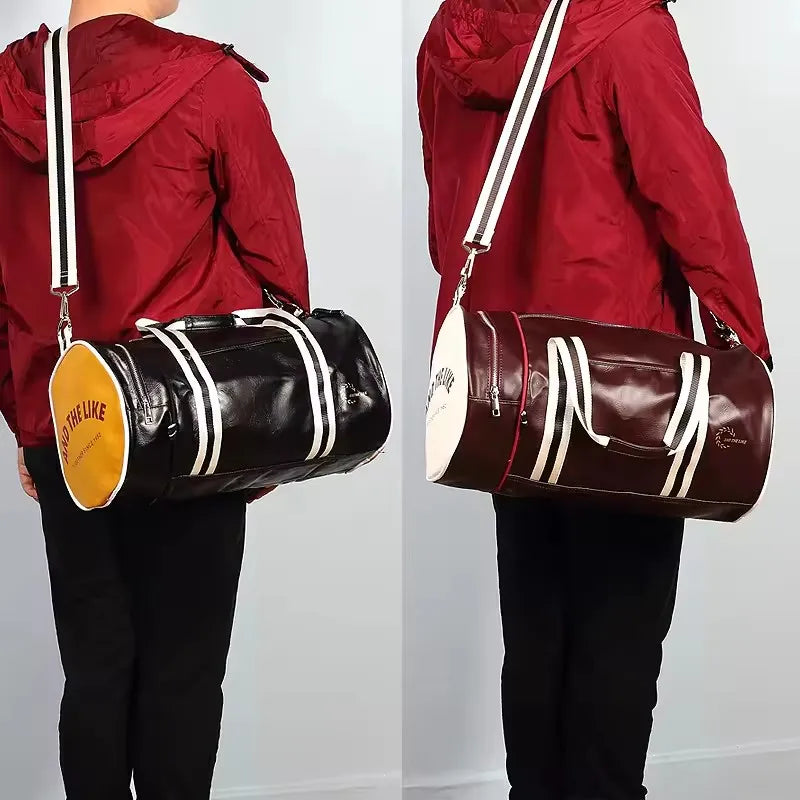 Sac cuir voyage tabac authentique – Image 2