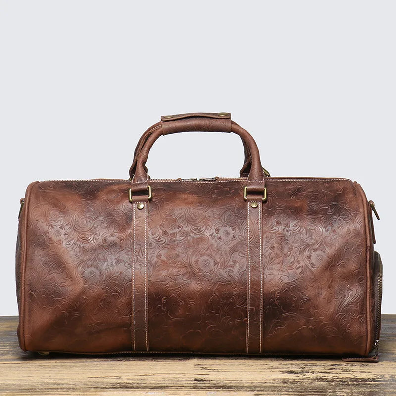 Sac de voyage bandoulière acajou précieux – Image 6
