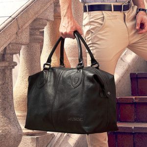 Sac de voyage bandoulière anthracite texturé