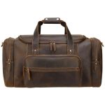 Sac cuir voyage caramel patiné