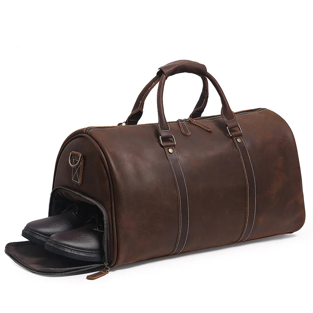 Sac de voyage cuir vintage intemporel – Image 8
