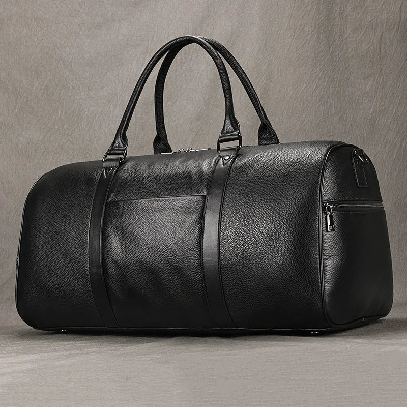 Sac cuir voyage havane racé – Image 2