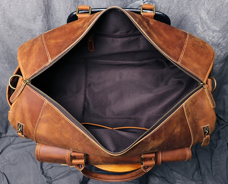 Sac de voyage homme cuir élégant minimal – Image 20