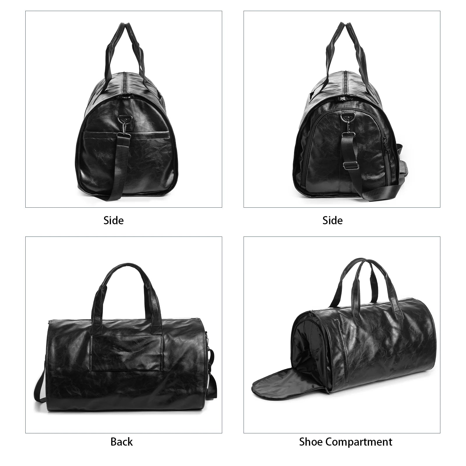 Sac cuir voyage pleine fleur raffiné – Image 5