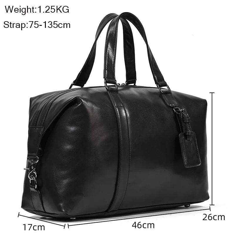 Sac cuir voyage havane racé – Image 32