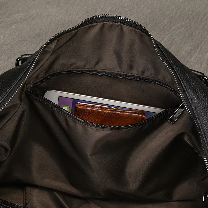 Sac cuir voyage havane racé – Image 30