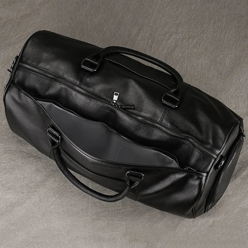 Sac cuir voyage havane racé – Image 6