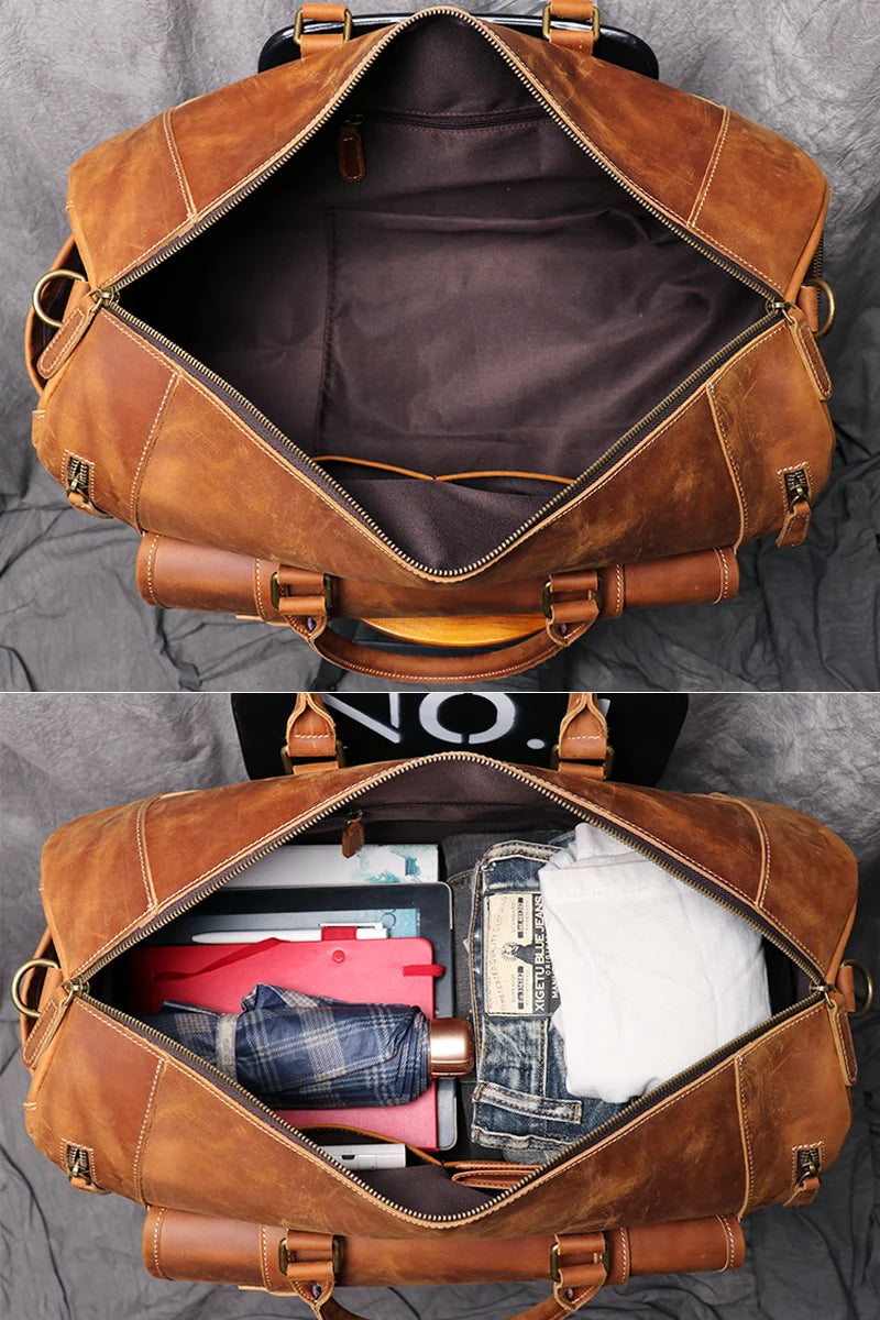 Sac de voyage homme cuir élégant minimal – Image 6